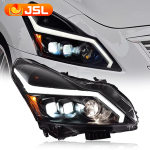 ไฟหน้าสำหรับ Infiniti G25 G37 รุ่นปรับปรุง GTR ปี 2010-2015 แบบสี่ประตู 2 ชิ้น ไฟ LED DRL พร้อมไฟเลี้ยว ไฟสูง โปรเจคเตอร์เลนส์แบบ Angel Eye - Product Image 1