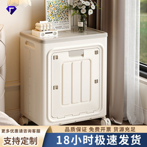 Clothing Organizer Large Capacity Flip Top <b>Storage</b> Box White Rectangle Standing Type For <b>Clothes</b> Toys With Wheels - Product Image 5