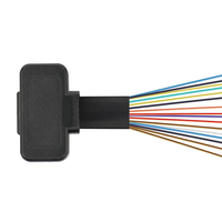 OBD2 kabel ekstensi 16 Pin OBD2 Splitter, adaptor kabel 1 pria dan 2 wanita, desain datar tahan lama