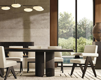 Table de salle à manger en bois de pin massif moderne, 8 places, forme rectangulaire, sans assemblage, pour usage domestique