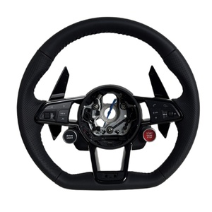 พวงมาลัยสปอร์ตหนังสีดำสำหรับรถ <span class=keywords><strong>Audi</strong></span> <span class=keywords><strong>TT</strong></span> R8 ttrs TTS 4S <span class=keywords><strong>MK2</strong></span> A6 S6 RS6 A7 S7 RS7 A8 S8 D4 A3 S3รถแข่งตามสั่ง - Product Image 2