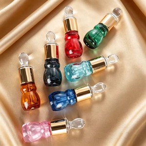 Nuevas Botellas de <span class=keywords><strong>Vidrio</strong></span> para Aceites Esenciales, Multicolores, Estilo Lujoso, Electrochapadas, de 6ml y 12ml, Combinables <span class=keywords><strong>con</strong></span> Cajas de Empaque - Product Image 1