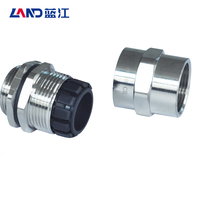 Passe-câbles tubulaires en laiton nickelé filetés M/G/NPT, étanches IP68, haute/basse tension, certifiés CE, avec joints d'étanchéité