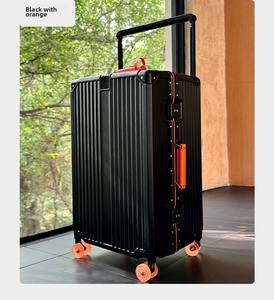 Venta al por mayor de fábrica, <span class=keywords><strong>maleta</strong></span> con ruedas anchas, equipaje, marco de aluminio, bolsa de viaje con rueda de patinaje extraíble y Asa cómoda - Product Image 1