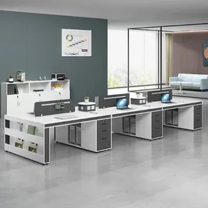 Oem Escritorio Moderno Mfc Branco Pessoal Mesa Computador Mesa Escritório Partições Painel Workstation