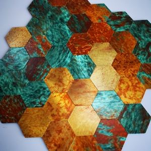 Tuiles hexagonales colorées autocollantes, imperméables, flexibles, tuiles murales <span class=keywords><strong>à</strong></span> peler et <span class=keywords><strong>à</strong></span> <span class=keywords><strong>coller</strong></span>, mosaïque pour crédence de cuisine, intérieur - Product Image 3