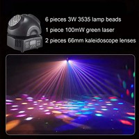 Projecteur à tête mobile, faisceau lumineux, laser rotatif, effet stroboscopique DMX avec télécommande, DJ, discothèque, bars, spectacle LED