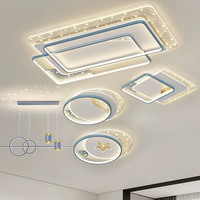Plafonnier carré d'usine avec télécommande, design moderne pour salon et chambre, luminaires décoratifs, lustre LED en acrylique