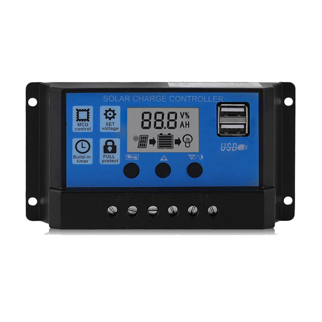 10A 20A 30A 40A 50A 60A 12V 24V 48V Intelligent PWM Solar Battery Charging Controller