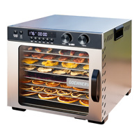 Déshydrateur alimentaire 8 plateaux 600W, 5 modes prédéfinis, 30-90°C, minuterie 0-48H, plateaux en acier inoxydable SUS304 de qualité alimentaire pour friandises pour animaux de compagnie