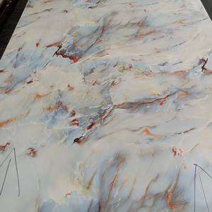 Revêtement mural en PVC WPC Anhui à prix avantageux, feuille de marbre géométrique imperméable et ignifuge, protection UV, 6 <span class=keywords><strong>Top6</strong></span> dans la catégorie Movers & Shakers - Product Image 2