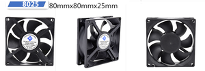 Ventilador sin escobillas con dos rodamientos de bolas 8025 80x80x25mm 12V 24V 48V Ventilador axial de alta Cfm Dc de refrigeración - Product Image 2