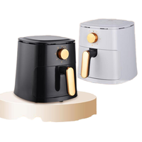 Nouvelle conception Friteuse à air électrique intelligente domestique carrée 3L multifonctionnelle avec bouton rotatif, contrôle numérique et grille en plastique antiadhésive