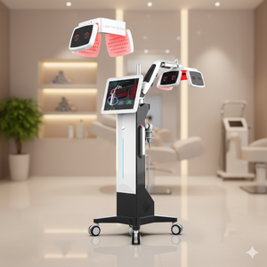 Détecteur de cuir chevelu professionnel non invasif 5 en 1, sûr, avec massage de la tête à haute fréquence, pistolet à oxygène nano, analyseur de peau - Product Image 1