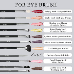 Private Logo 15PCs Black Luxury Goat Hair Makeup Brush Set con estuche Powder Concealer Eyeliner Brushes Set <span class=keywords><strong>Maquillaje</strong></span> - Product Image 3