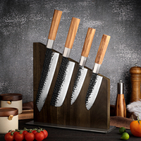 Porte-couteaux magnétique en bois pour ensembles de couteaux de cuisine, bloc à couteaux magnétique en bois d'acacia de qualité supérieure, support à couteaux magnétique en bois