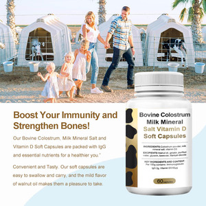 ओम गंध शीर्ष गुणवत्ता वाले बोवाइन कोलोस्ट्रम दूध मिनरलनमक विटामिन डी सॉफ्ट कैप्सूल निर्यात के लिए - Product Image 4