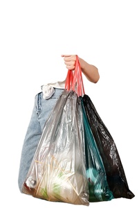 Sacchetto della spazzatura con coulisse in plastica resistente per l'industria dei rifiuti domestici, imballaggio compostabile con Logo personalizzato, materiale LDPE - Product Image 3