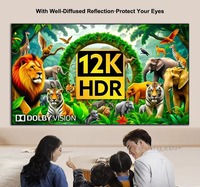 Écran de projection motorisé VIY 100 pouces, écran de projecteur normal, écran de projection 4K pour la maison