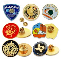 Collection de badges en métal plaqué or et argent, découpés sur mesure, émaillés, motifs Voilier, Trèfle à quatre feuilles, Cascade, Dragon, pour la décoration