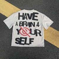 Camiseta de Algodón Grueso de 250 GSM para Hombre, Estilo Urbano, Camiseta Básica con Estampado Personalizado