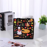 Boîte d'emballage pour pizza personnalisée, boîte d'emballage à trois parois anti-brûlure, emballage alimentaire et de boissons, boîtes à pizza en papier enduit