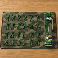 Jouets de jeu militaire pour table de sable, figurines soldats en tube plastique, non toxiques