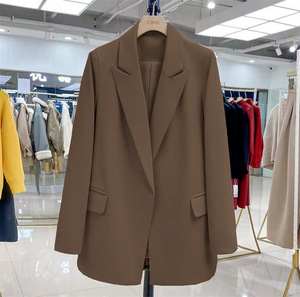 Blazer Entallado de Moda para Mujer de Otoño y Primavera con Cuello Vuelto y Cinturón, Chaqueta Estilo Coreano Casual para Dama - Product Image 5