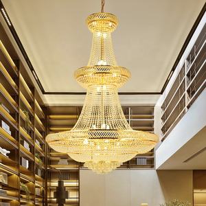 Grande e moderno Lampadario Di Cristallo Oro <span class=keywords><strong>Ingresso</strong></span> Della Luce di Soffitto Lampadario Decorazione <span class=keywords><strong>Per</strong></span> Alta Luce Luce di Soffitto Hotel Lobby - Product Image 2