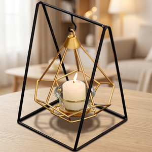 Nordic Style Hydroponic Table Metal Iron Art Gold Handmade Eco-friendly Tea Light Holder Romantic Home Home Decoration - Product Image 3
