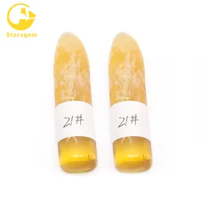 Starsgem amarelo safira gema áspero 21 # cor laboratório criado pedra preciosa material cru safira amarelo áspero