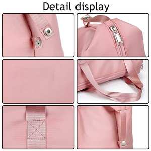 مخصصة كبيرة قابلة للتوسيع للماء خفيفة الوزن قابلة للطي الرياضة حمل صالة الألعاب الرياضية القماش الخشن اليوغا عطلة نهاية الأسبوع الكتف واق من المطر حقائب السفر - Product Image 4