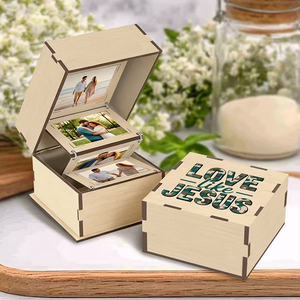 Kotak Foto Kenangan Wisuda Kayu Personalisasi, Kotak Foto Mini Kayu Tarik Keluar, Kerajinan Dekoratif Buatan Tangan untuk Kenang-kenangan Wisuda - Product Image 1