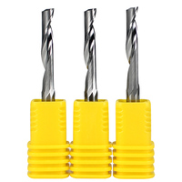 Fraise à queue simple en carbure monobloc revêtu DLC, à coupe ascendante, pour routeur CNC, pour le fraisage de l'aluminium et du cuivre, finition miroir, personnalisable OEM