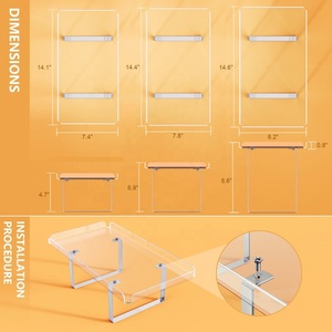 Set di 3 Supporti <span class=keywords><strong>per</strong></span> Cupcake in Acrilico Trasparente con Gambe in Ferro <span class=keywords><strong>per</strong></span> Tavolo Dessert e Candy Bar di Compleanno - Product Image 4