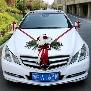A-525 White Red Color Full Set Wedding Car Decoration Artificial Flowers for Wedding Decoration