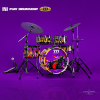Professional PD Percussion 5-Piece Double Layer Wood Drum Set Double Oily Skin Heads Portable Full-Size High Quality Instrument