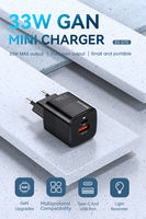 Cargador de Pared USB de Viaje Súper Mini GaN de Carga Rápida de 33 W y 65 W de Fábrica Original, Tipo C PD