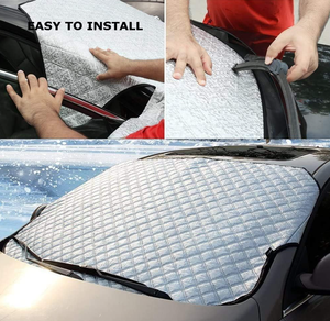 Cubierta Universal para Parabrisas de Película de Aluminio, Parasol Impermeable Engrosado con 99% de Rechazo de Rayos UV, Acabado Mate, Color Único - Product Image 4