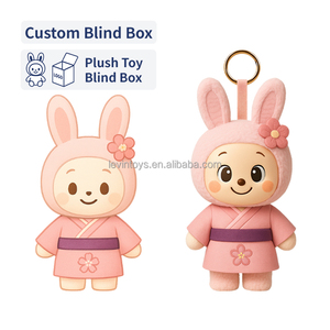 LLavero de peluche suave personalizado con logotipo de peluche, llavero de marca de promoción de algodón PP, caja ciega bonita, llavero de peluche - Product Image 2