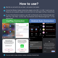 Adaptateur CarPlay Sans Fil JMC Dongle Android Mini Adaptateur CarPlay Portable USB Jouer de la Musique google Maps
