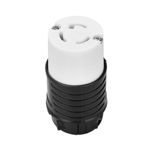 <span class=keywords><strong>Prise</strong></span> femelle à verrouillage rotatif NEMA L5-15R, homologuée ETL/cETL, 15A 125V, connecteur industriel noir et blanc pour générateur, réutilisable - Product Image 2