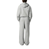 Ensemble de survêtement décontracté en molleton épais pour homme, comprenant un sweat à capuche oversize zippé et un pantalon de survêtement à jambes larges