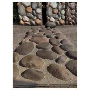 Bên ngoài ốp nhân tạo Polyurethane PU sông đá tường Bảng điều khiển Veneer Cobble & trắng Pebble Đá Ngoài Trời ứng dụng - Product Image 4