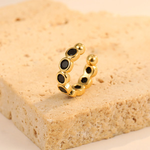 Fashion Newest Fashion Minimalist Rainbow Zircon Ear Clip No Ear Hole Female <strong>Earring</strong> <strong>Cuffs</strong> 14k Gold Plated Brass Jewelry - Product Image 5