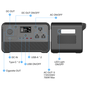 Generador Solar Portátil de 500/700/1000/1500/3000/5000W con Batería Lifepo4 para Almacenamiento de Energía en el Hogar y Camping - Product Image 4