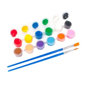 Set de peinture acrylique OEM avec bandes de couvercles 12 couleurs remplies Pots de peinture créatifs pour enfants Artisanat de peinture Art Supplie