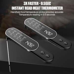 Thực sự ngay lập tức đọc kỹ thuật số thịt sữa nước Nhiệt kế ngoài trời BBQ nướng hút thuốc Nhiệt kế với không thấm nước thăm dò/LCD hiển thị - Product Image 3