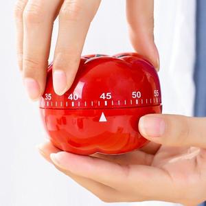 Minuteur de cuisine électronique et mécanique en forme de tomate, avec fonction de rappel, compte à rebours Pomodoro et alarme, outil de cuisson, minuteur de jeu, en plastique - Product Image 1