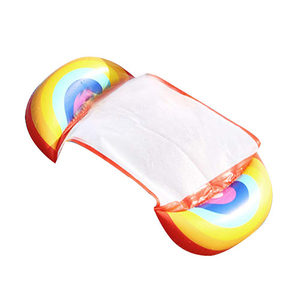 Hamaca flotante inflable arcoíris <span class=keywords><strong>de</strong></span> precio barato salón flotante <span class=keywords><strong>de</strong></span> malla <span class=keywords><strong>de</strong></span> PVC - Product Image 2